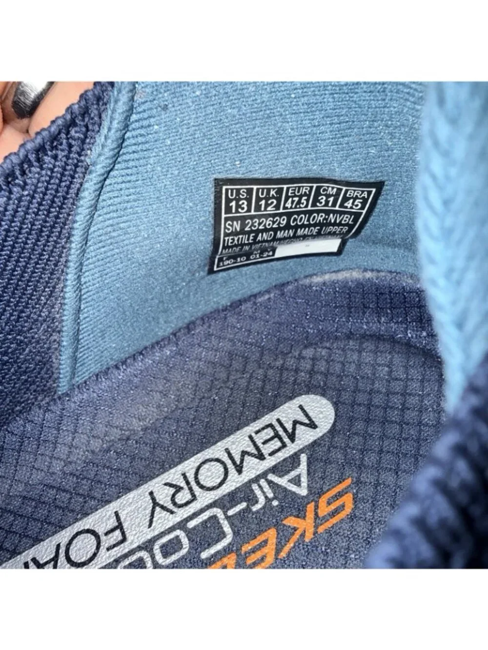 Skechers Vapor Foam - Fresh Trend Men's Slip-On Shoes Navy Size 13 - Picture 8 of 9